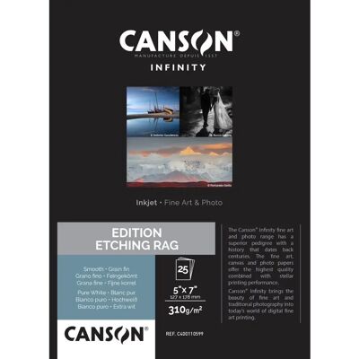 Canson Infinity Ätzpapier 310g 13x18 cm - Fotopapier Canson Infinity Ätzpapier 310g 13x18 cm - Fotopapier