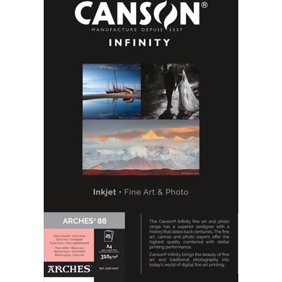Canson Infinity Arches 88 - 25 feuilles A4 310g papier photo Canson Infinity Arches 88 - 25 feuilles A4 310g papier photo
