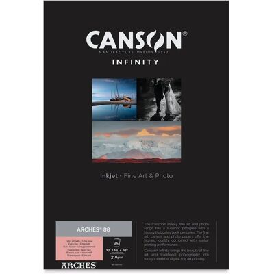 Canson Infinity Arches 88 - 25 ark A3+ 310g fotopapir Canson Infinity Arches 88 - 25 ark A3+ 310g fotopapir