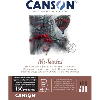Papier artistique Canson Mi-Teintes - Nuances de gris - 20 feuilles Papier artistique Canson Mi-Teintes - Nuances de gris - 20 feuilles