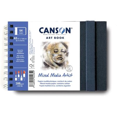 Canson Artist Art Book - 300gsm - A5 Landscape Canson Artist Art Book - 300gsm - A5 Landscape