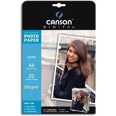 Carta Fotografica Canson 200004322 Bianco Lucido - Carta Fotografica Carta Fotografica Canson 200004322 Bianco Lucido - Carta Fotografica