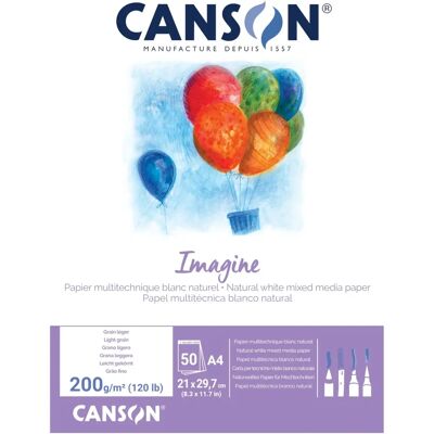 Canson Weiß Zeichenblock - Skizzenbuch für Künstler - 210x297mm Canson Weiß Zeichenblock - Skizzenbuch für Künstler - 210x297mm