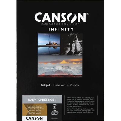 Canson Infinity Baryta Prestige II 340g - Fotopapper - A3 Canson Infinity Baryta Prestige II 340g - Fotopapper - A3