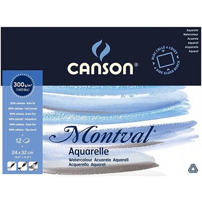 Canson Montval Művészeti Papír Blokk - 12 Lapok, 300G, Fehér - Művészeti Papír Canson Montval Művészeti Papír Blokk - 12 Lapok, 300G, Fehér - Művészeti Papír