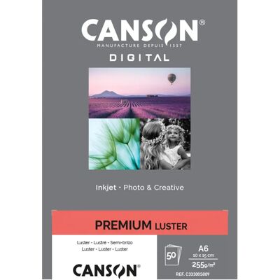 Canson Digital Premium Lustre 255g - A6 - 50 Sheets - Photo Paper Canson Digital Premium Lustre 255g - A6 - 50 Sheets - Photo Paper