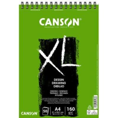 Canson XL Drawing White A4 Spiral Sketchbook - 50 Sheets Canson XL Drawing White A4 Spiral Sketchbook - 50 Sheets