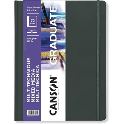 Canson Graduate Skizzenbuch - Feine Körnung - 21,6x27,9cm - Weiß Canson Graduate Skizzenbuch - Feine Körnung - 21,6x27,9cm - Weiß