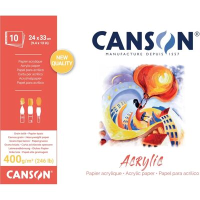 CANSON Zeichenpapierblock - 240x330mm, 400g/m², 10 Blatt CANSON Zeichenpapierblock - 240x330mm, 400g/m², 10 Blatt