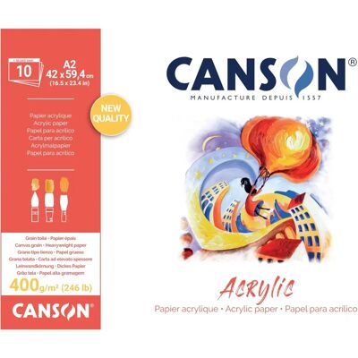 Canson Zeichenpapierblock - A3 - 400 g/m² - 10 Blätter Canson Zeichenpapierblock - A3 - 400 g/m² - 10 Blätter