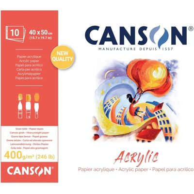 CANSON Zeichenpapierblock - 400 x 500 mm - 400 g/m² CANSON Zeichenpapierblock - 400 x 500 mm - 400 g/m²
