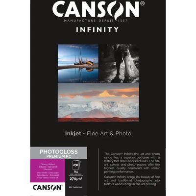 Canson Infinity PhotoGloss Premium RC Fotopapier - A4 270g 250 Blatt Canson Infinity PhotoGloss Premium RC Fotopapier - A4 270g 250 Blatt
