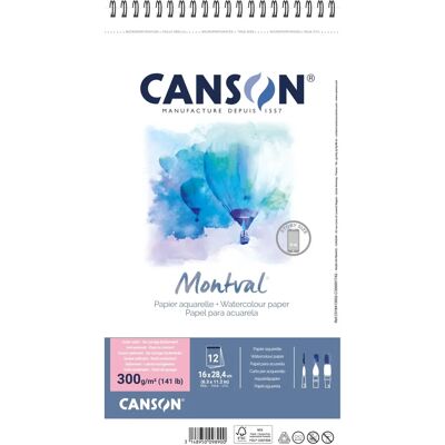 Canson Montval Aquarellblock - 160x284mm - 300g/m² Canson Montval Aquarellblock - 160x284mm - 300g/m²