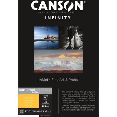 Canson Somerset ENHANCED Satin Blanc A4 225g - Papier photo Canson Somerset ENHANCED Satin Blanc A4 225g - Papier photo
