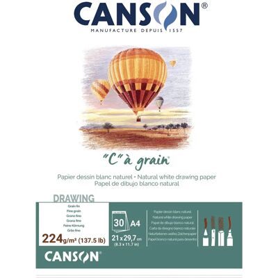 Canson A4 Linne Struktur Ritpapper - Hållbar, 224 g/m² Canson A4 Linne Struktur Ritpapper - Hållbar, 224 g/m²