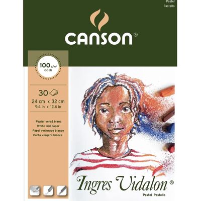 Bloc de papier à dessin Canson Ingres Vidalon - 24x32cm, 30 feuilles Bloc de papier à dessin Canson Ingres Vidalon - 24x32cm, 30 feuilles