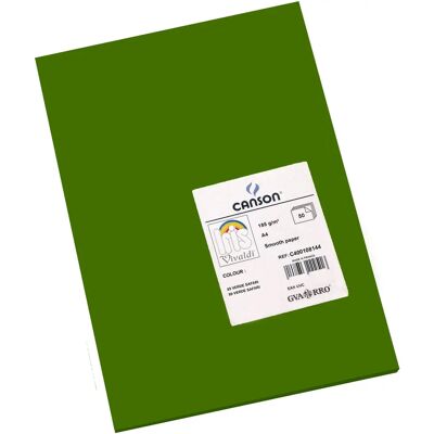 Canson Guarro Papel de Arte Verde - 185g, A4, 50 folhas Canson Guarro Papel de Arte Verde - 185g, A4, 50 folhas