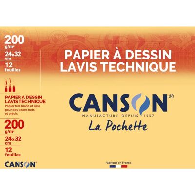 Canson Vitt Teckningspapper - 240x320mm - Paket med 12 Canson Vitt Teckningspapper - 240x320mm - Paket med 12