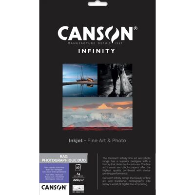 Papier photographique Canson coton - A4 - 10 feuilles Papier photographique Canson coton - A4 - 10 feuilles