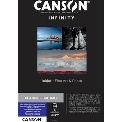 Papier Photo CANSON Infinity Platine Fibre Rag 310g A3 - Satin Papier Photo CANSON Infinity Platine Fibre Rag 310g A3 - Satin