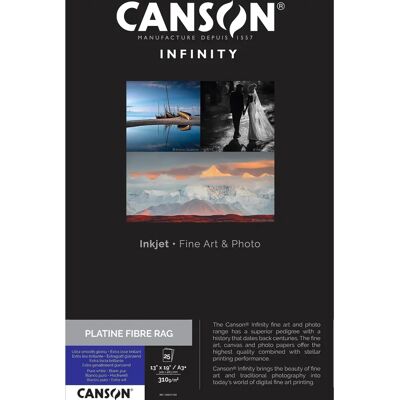 Canson Infinity Platine Fine Rag 310g A3+ - Papier photo - Publicité Canson Infinity Platine Fine Rag 310g A3+ - Papier photo - Publicité