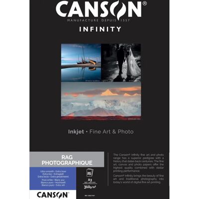 Canson Infinity Photo Rag A3 - Carta Artistica in Cotone di Alta Qualità Canson Infinity Photo Rag A3 - Carta Artistica in Cotone di Alta Qualità