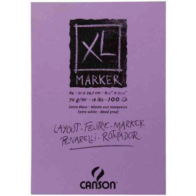 Canson XL Marker Drawing Pad - A3, Water-Resistant, 100 Sheets Canson XL Marker Drawing Pad - A3, Water-Resistant, 100 Sheets