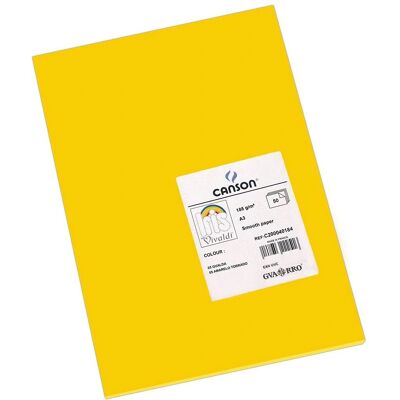 Cartoline Jaune Gualda A3 - 185 g / 50 Feuilles Cartoline Jaune Gualda A3 - 185 g / 50 Feuilles