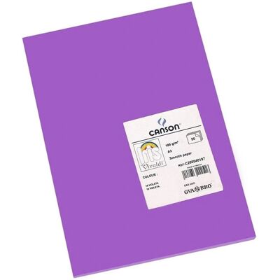 Carton de Couleur Violette Guarro A3 - 185 g/m², Pack de 50 feuilles Carton de Couleur Violette Guarro A3 - 185 g/m², Pack de 50 feuilles