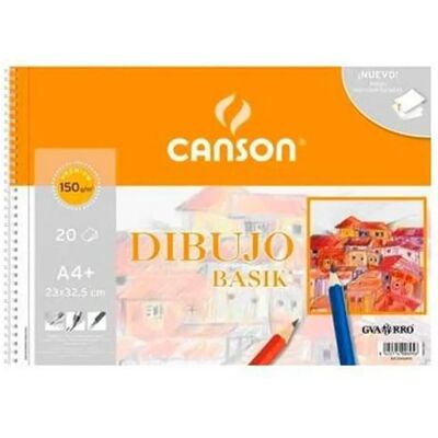 Canson Basik Drawing Pad - Microperforated Spiral A4 Canson Basik Drawing Pad - Microperforated Spiral A4