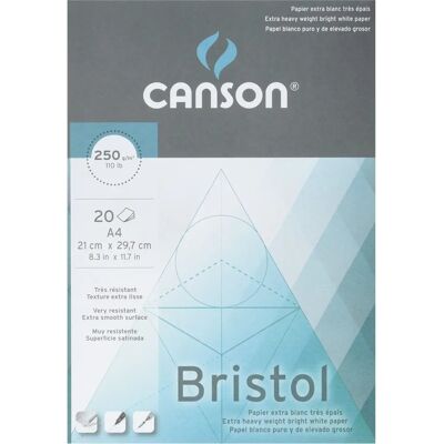 Canson Bristol A4 250g Very White - Paper/Cardboard Canson Bristol A4 250g Very White - Paper/Cardboard