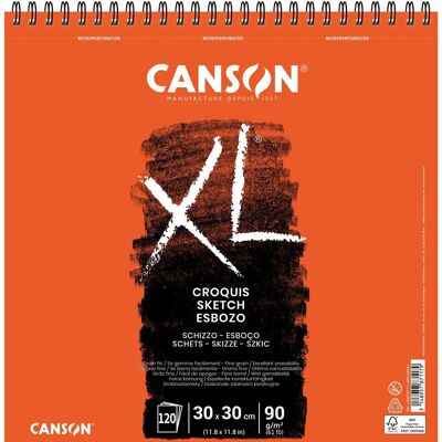 Canson XL Croquis Sketchbook - 120 Sheets - 30x30cm - Spiral Binding Canson XL Croquis Sketchbook - 120 Sheets - 30x30cm - Spiral Binding