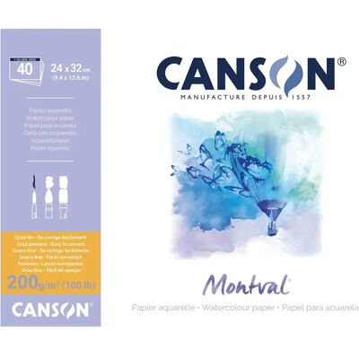 Canson 200gsm Aquarellpapier 24x32cm - Aquarellpapier Canson 200gsm Aquarellpapier 24x32cm - Aquarellpapier