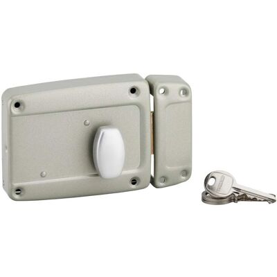 Serrure de porte de garage Thirard - Gris - 120x90mm - 3 clés - Publicité Serrure de porte de garage Thirard - Gris - 120x90mm - 3 clés - Publicité