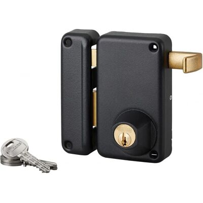 Serratura superficie in acciaio Thirard 75x130mm Nera - Lucchetto di sicurezza Serratura superficie in acciaio Thirard 75x130mm Nera - Lucchetto di sicurezza