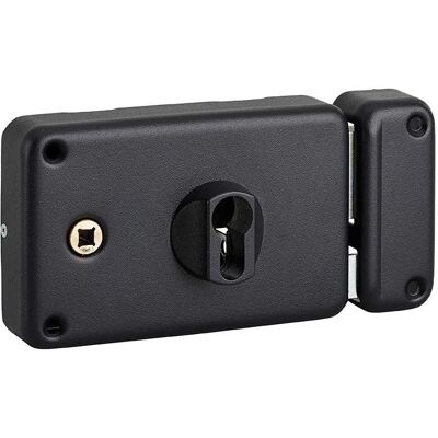 Thirard Cerradura de superficie - Cerradura horizontal con mecanismo de 2 vueltas - Negro Thirard Cerradura de superficie - Cerradura horizontal con mecanismo de 2 vueltas - Negro