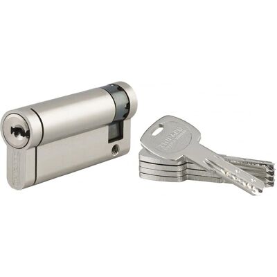 Tirard Cilindro Europeo - 60x10mm, Níquel, 4 Llaves - Seguridad Tirard Cilindro Europeo - 60x10mm, Níquel, 4 Llaves - Seguridad