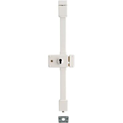 Thirard - Serrure en acier à 3 points, Blanche, 140x88 mm - Verrou de porte Thirard - Serrure en acier à 3 points, Blanche, 140x88 mm - Verrou de porte