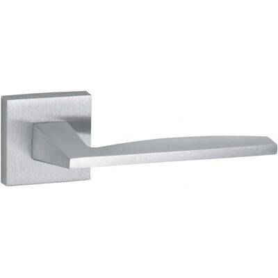 Poignée de porte Modena en chrome satiné - Type de porte - Publicité Poignée de porte Modena en chrome satiné - Type de porte - Publicité