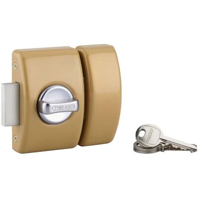 Thirard - Podwójny Zamek z Kluczem 50mm Stal Brąz - Zamek Bezpieczeństwa Drzwi Thirard - Podwójny Zamek z Kluczem 50mm Stal Brąz - Zamek Bezpieczeństwa Drzwi