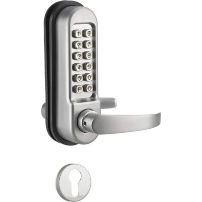 Serrure à combinaison mécanique Thirard pour porte intérieure - Chrome mat Serrure à combinaison mécanique Thirard pour porte intérieure - Chrome mat