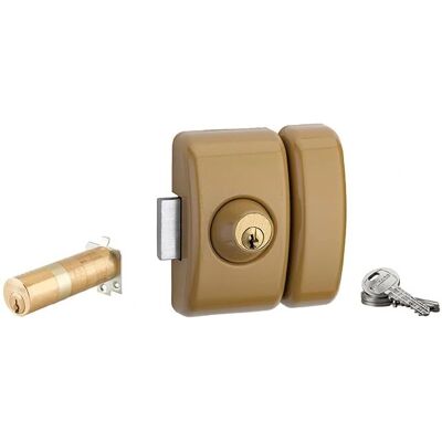 Cerradura doble cilindro HG5 - Oro - 3 llaves Cerradura doble cilindro HG5 - Oro - 3 llaves