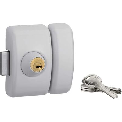 Serrure blanche Thirard - Universelle 6 goupilles 45mm - Verrou de porte Serrure blanche Thirard - Universelle 6 goupilles 45mm - Verrou de porte