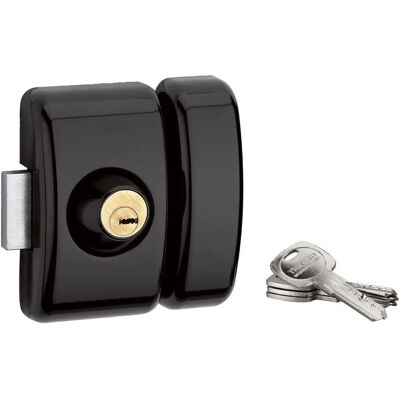 Serrure universelle Thirard 45 mm Noir - Verrou de porte Serrure universelle Thirard 45 mm Noir - Verrou de porte