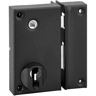Thirard - Cerradura vertical para cilindro europeo - 75x130mm - Negro Thirard - Cerradura vertical para cilindro europeo - 75x130mm - Negro