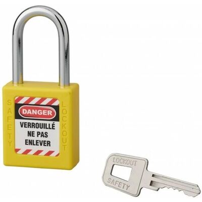 THIRARD - Vorhängeschloss 40 mm Stahlbügel gelb - Lockout Tagout THIRARD - Vorhängeschloss 40 mm Stahlbügel gelb - Lockout Tagout