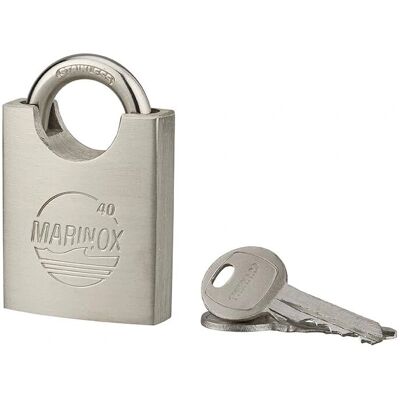 Thirard - Candado Marinox 40 mm - Cerradura de acero inoxidable resistente a la intemperie Thirard - Candado Marinox 40 mm - Cerradura de acero inoxidable resistente a la intemperie