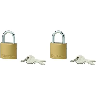 GENERIC - Cylinder Lock 30 mm - Brass - 2-Lock Set - Padlock GENERIC - Cylinder Lock 30 mm - Brass - 2-Lock Set - Padlock