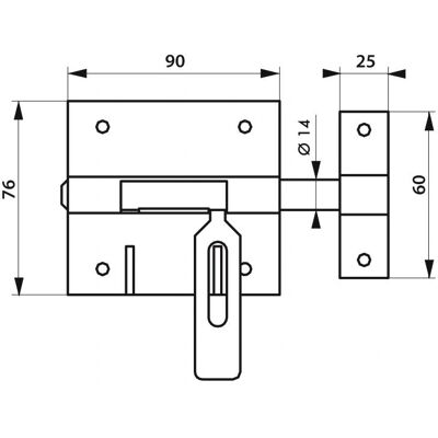 THIRARD - 207090 - 14 mm Durchmesser - 125 mm Länge - Padlock THIRARD - 207090 - 14 mm Durchmesser - 125 mm Länge - Padlock