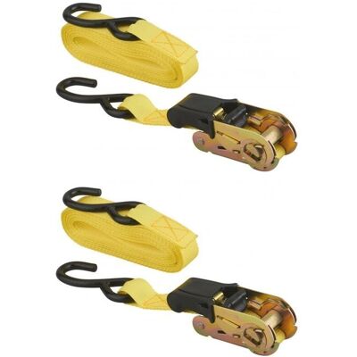 THIRARD - 2x5m - Giallo - 5m - Set cinghie cricchetto THIRARD - 2x5m - Giallo - 5m - Set cinghie cricchetto